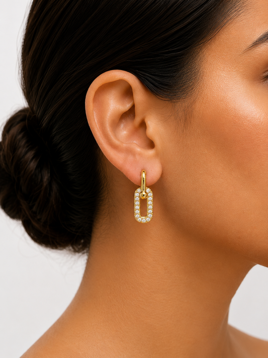 Gilded Horseshoe Drops earrings by STACKED OC