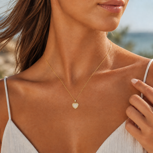 Dainty Pave Heart charm by STACKED OC