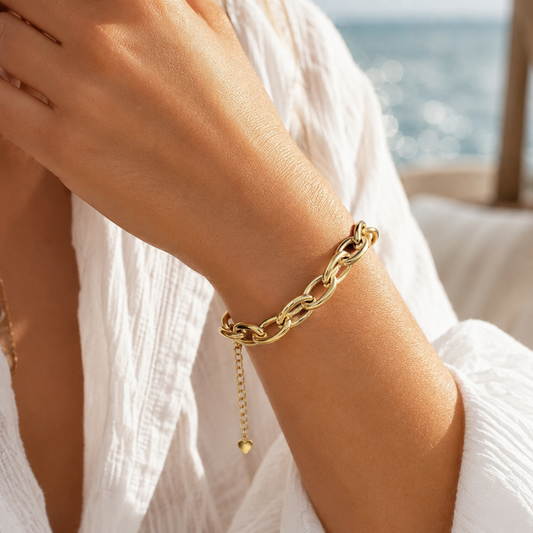Double Link Chain Bracelet by STACKED OC