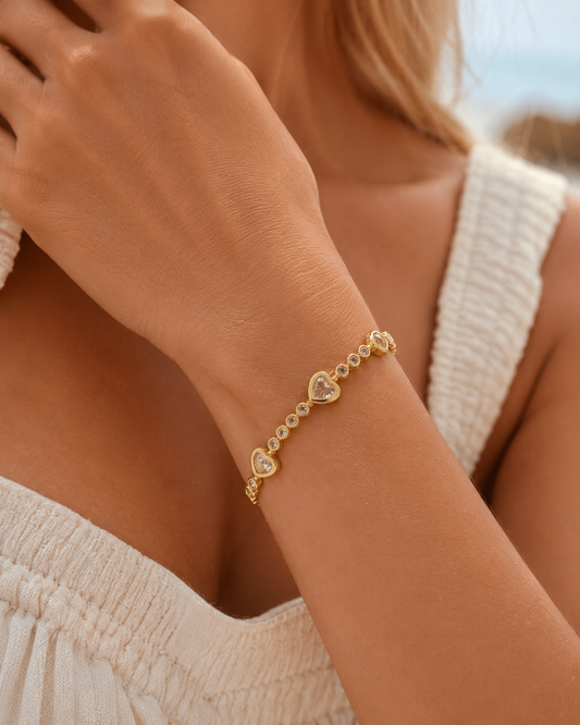 Tennis Heart Bracelet by STACKED OC