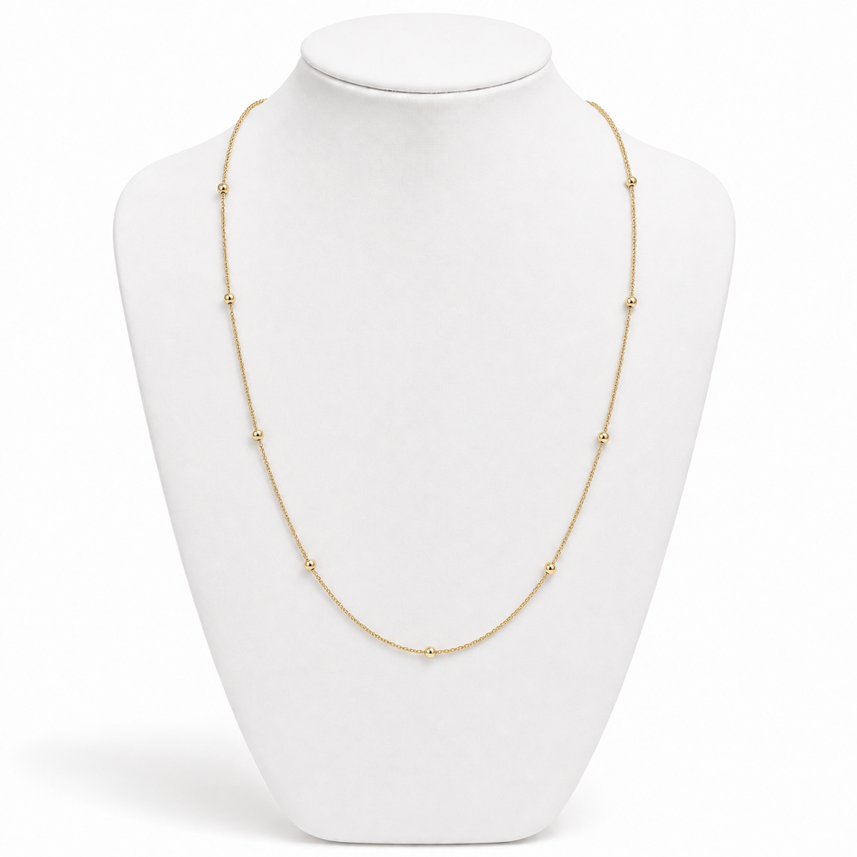 Gold Bead Necklace by STACKED OC