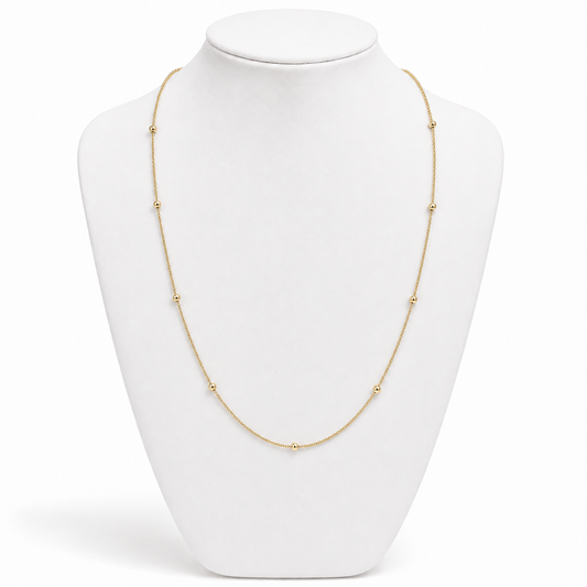 Gold Bead Necklace by STACKED OC