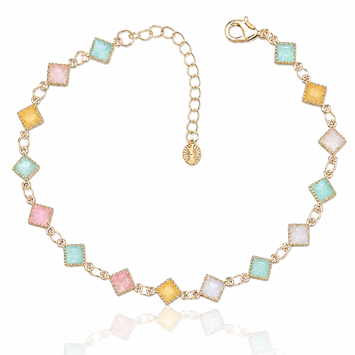 Geometric Pastel Anklet by STACKED OC