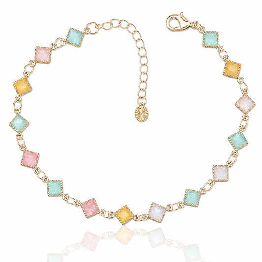 Geometric Pastel Anklet by STACKED OC