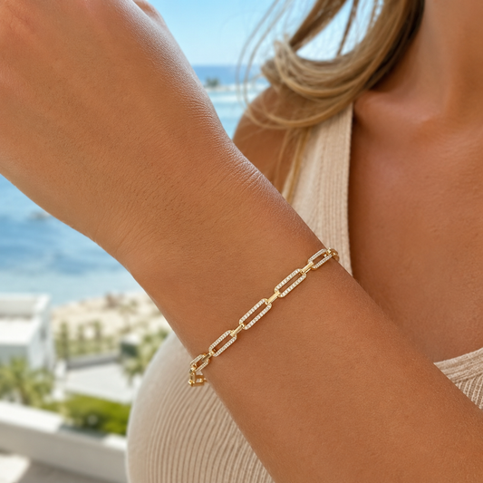 Dainty Paperclip Bracelet by STACKED OC
