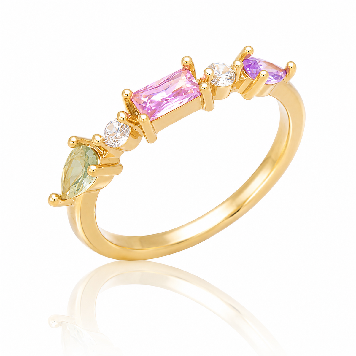 Dainty Pastel Stacking Band ring by STACKED OC