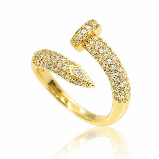 Adjustable Pave Nail Ring by STACKED OC