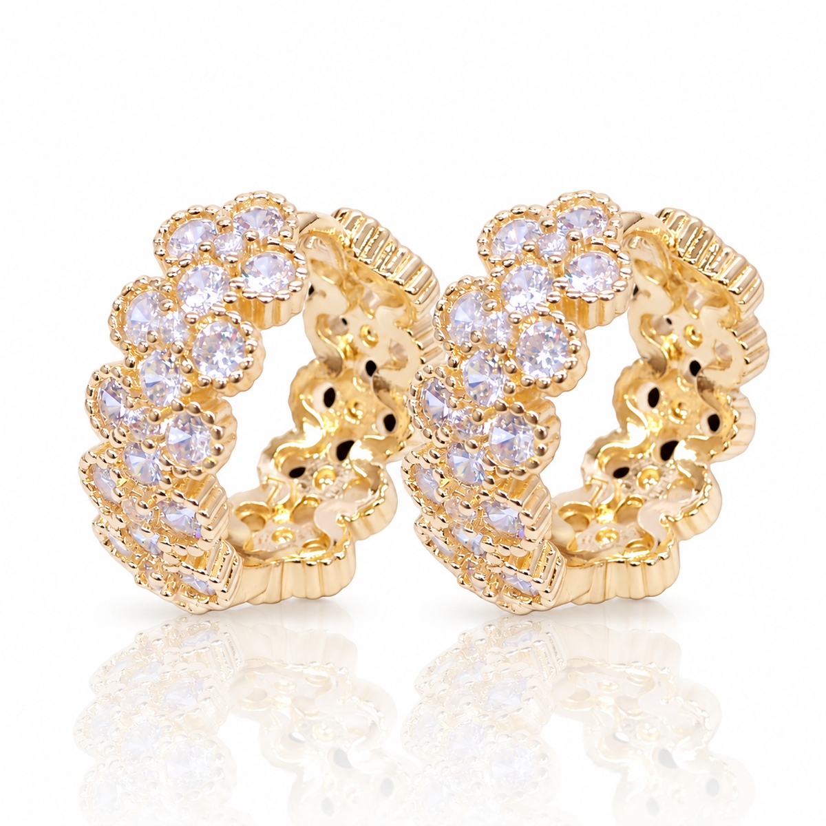 Bloom CZ Huggie Hoops by STACKED OC