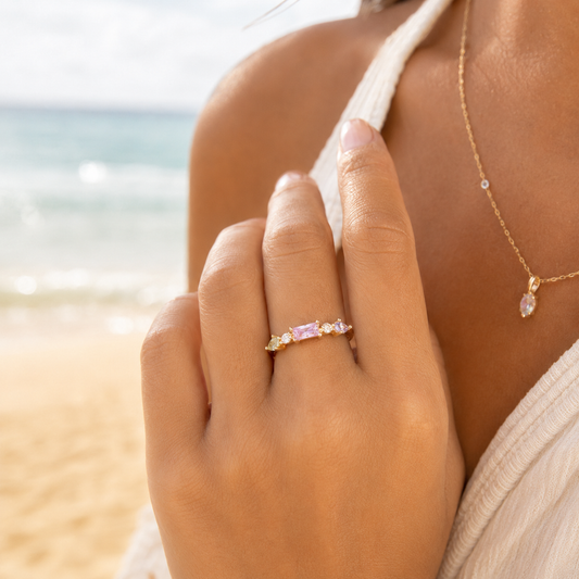 Dainty Pastel Stacking Band ring by STACKED OC