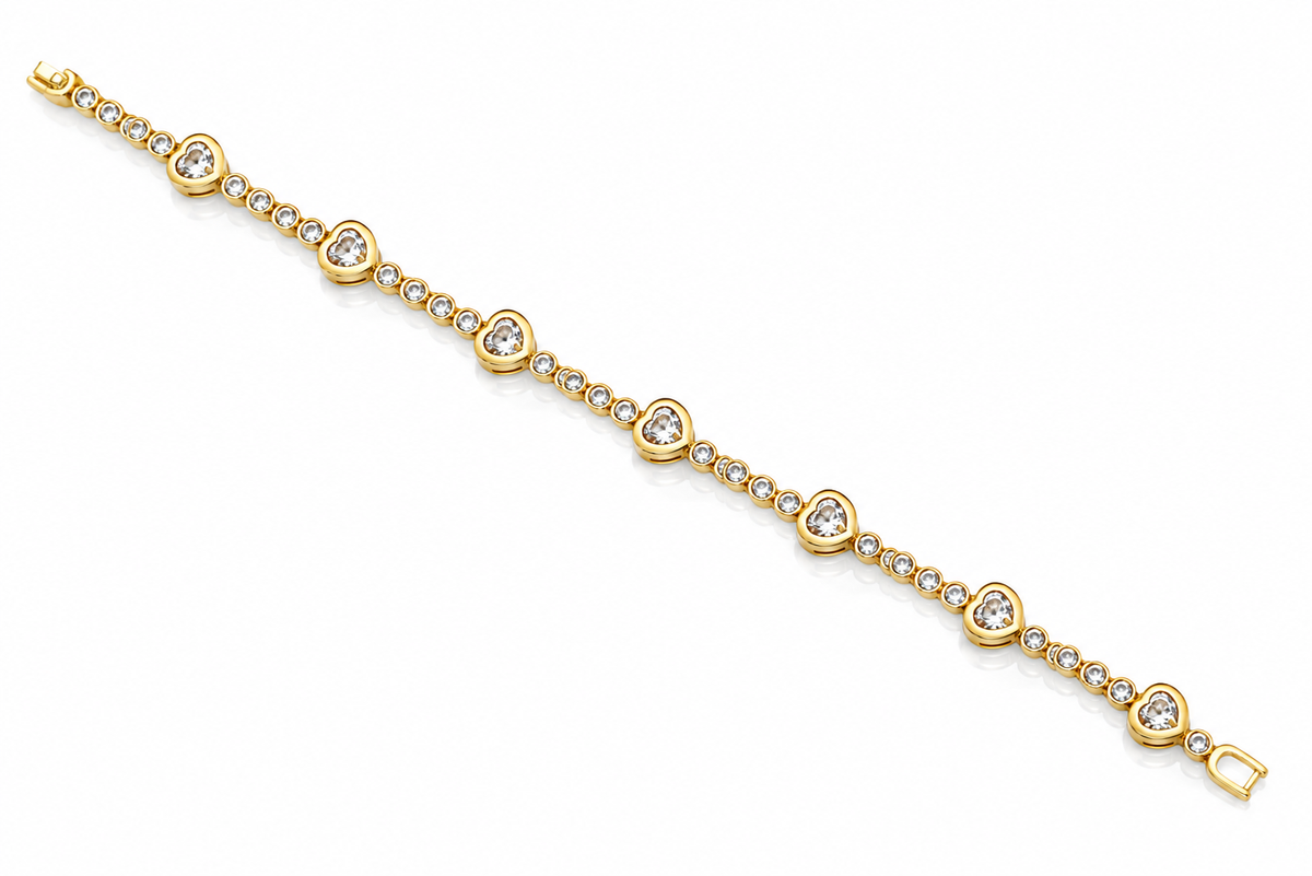 Tennis Heart Bracelet by STACKED OC