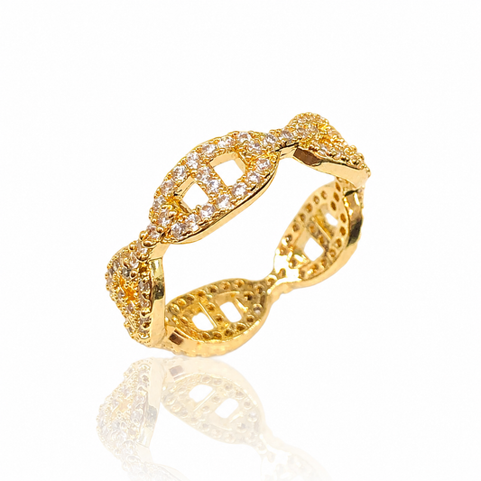 Pave CZ Infinity Band ring by STACKED OC