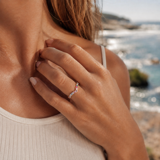 Sparkle Chevron Ring by STACKED OC