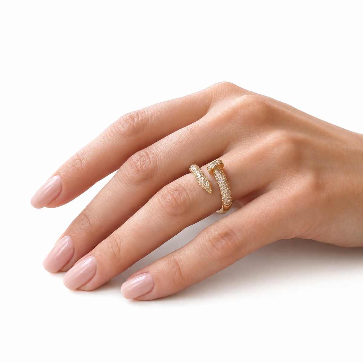 Adjustable Pave Nail Ring by STACKED OC