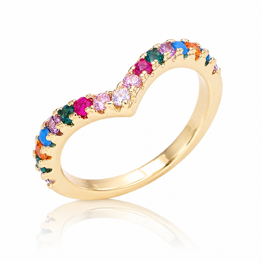 Sparkle Chevron Ring by STACKED OC